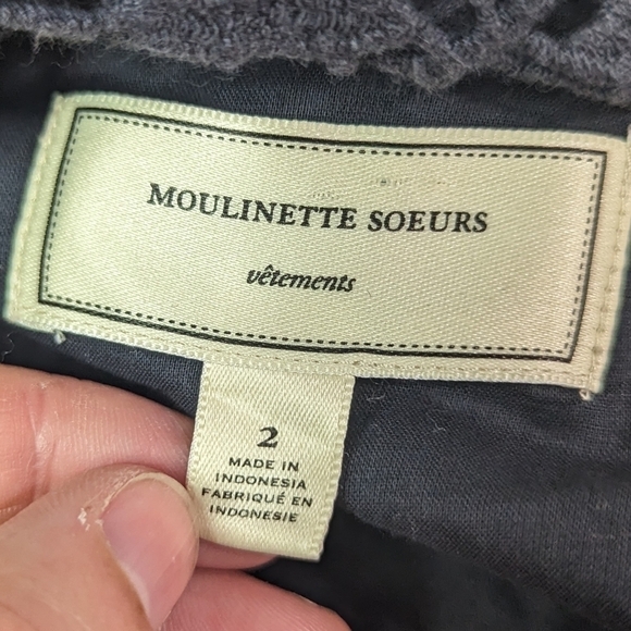 Moulinette Soeurs Fit and Flare Floral Lace Back Dress Sz 2 - Picture 11 of 12